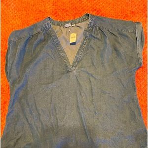 Denim shirt with tags
